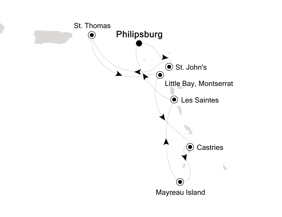 Caribbean & Central America Cruise Itinerary Map